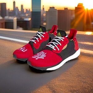 Pharrell x adidas Solar Hu Glide Chinese New Year Sneakers Red Black Size 9
